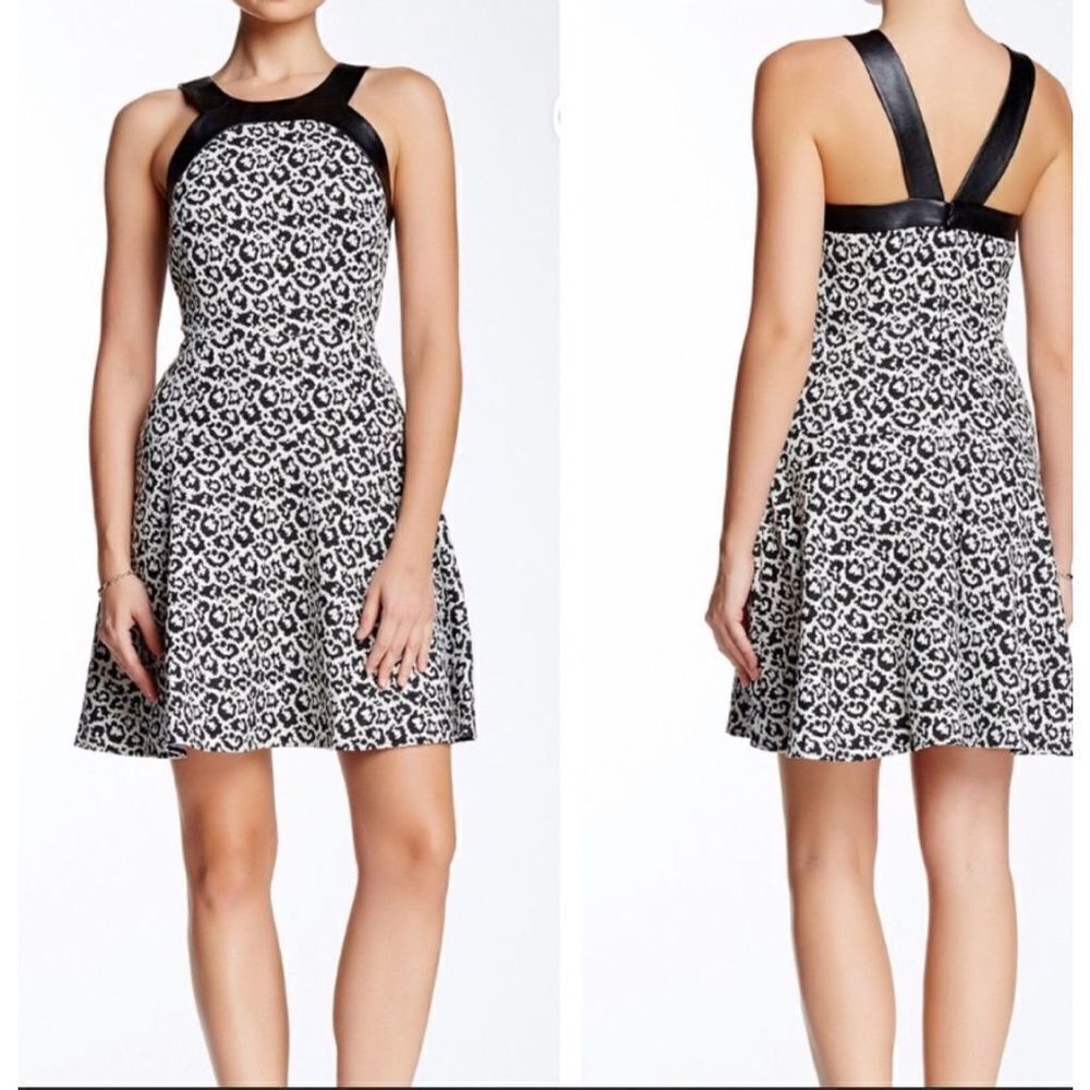 4C Collective Anthropologie Leopard Print Dress Size 4